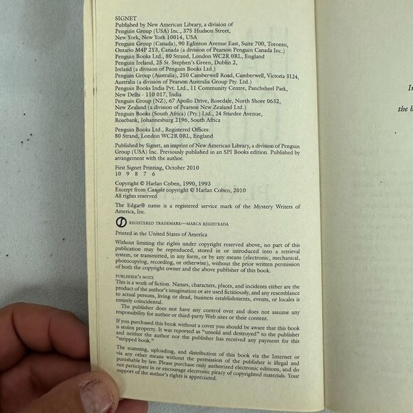 Play Dead By Harlan Coben Paperback Mystery Thriller 2010 Edition Good Condition - Picture 3 of 3
